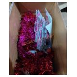 Box lot of valentines decorations