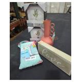 Home/ Bathroom Decor Lot, Vase, Mermaid Curtain