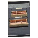 Pair of wooden planters