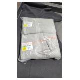 4 grey bathroom towels