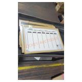 2 black and 2 white weekdays dry erase boards