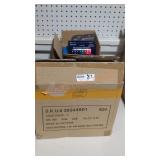 Box of binders and box of dry erase markers