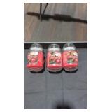 3 apple cinnamon scented candles
