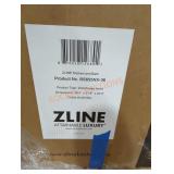 Zline wall range hood 38.4" x 27.6" x 22"