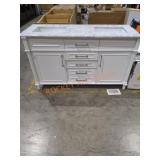 White Vanity With Marble Double Sink APPROX