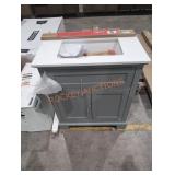 Gray/Green Vanity With Sink Top 30"x 35"x19"