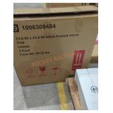 23.6" x 23.6" Black Framed Mirror