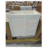 Vanity Base, White 30-1/8" x 18.5" x 34.5"
