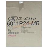 Z-Lite Eaton 1 Pendant Light, Matte Black