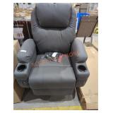 Dark Gray Leather Lift Chair