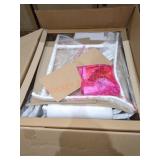 (2) Ashbury White Stationary Chairs