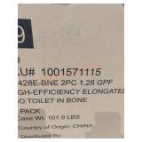 High-Efficiency Elongated Toilet (Bone)