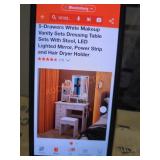 FUFU&GAGA 5-Drawers White Makeup Vanity Sets