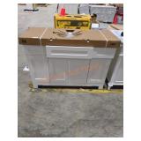White Vanity With Marble Sink Top APPROX