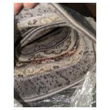 7ftx7ft Grey & Cream Round Area Rug