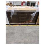 Brown Vanity With Marble Sink Top APPROX