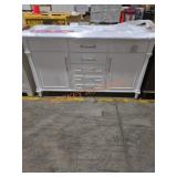 White Vanity With Marble Sink Top APPROX
