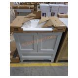 Light Grey Vanity With Marble Sink Top APPROX