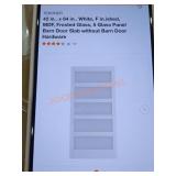 Glass Panel Barn Door Slab 42"x84"  STOCK IMAGE