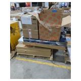 Skid Assorted Plank Flooring, Lighting, Gutter