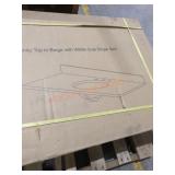 49"x22" Granite Vanity Top in Beige With White