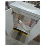 White sink cabinet