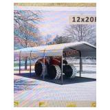 VEIKOUS 12 ft. W x 20 ft. D Carport Steel Car