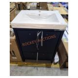 Blue Vanity With Marble Sink Top APPROX