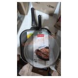 Splatter screens and griddle pan