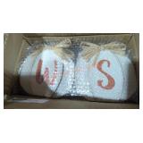 Small Wood Monogram Pumpkins