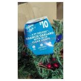 6ft deluxe branch garland with 25 cs clear lights