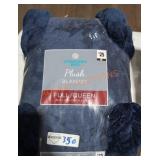 Navy Blue Queen/full Size Plush Blanket