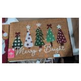 2 Christmas welcome mats