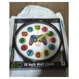 "Game Time" 12" Wall Clocks (2)