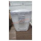 5 totes and lids