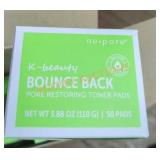 K beauty bounce back pore restoring toner pads