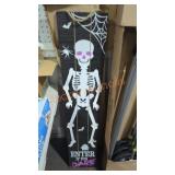 Pair of Halloween Skeleton Wooden Signs