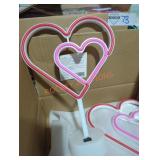 Light-Up Heart Signs - Qty 4