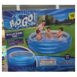 H2O Go! Inflatable Metallic 3-Ring Pool