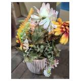 Faux potted flowers