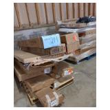 Skid Lot Of Assorted Doors, Butcher Block, Bed