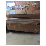 Skid Lot Gazebo, Umbrella, Metal Cabinet, Doors,