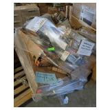 Skid Lot Of Assorted Blinds, Shovels, Ceiling
