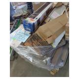 Skid Lot Of Bifold Doors, Tower Fans, Blinds,