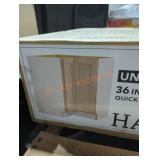 Unfinished 36" lazy Susan shaker cabinet