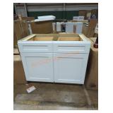 42" x 25" x 35" white cabinet base