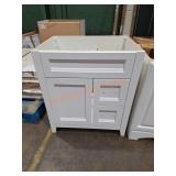White 30" vanity base