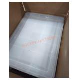 4 clear totes