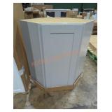 Corner wall cabinet gray