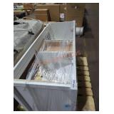 White double sink bathroom vanity base